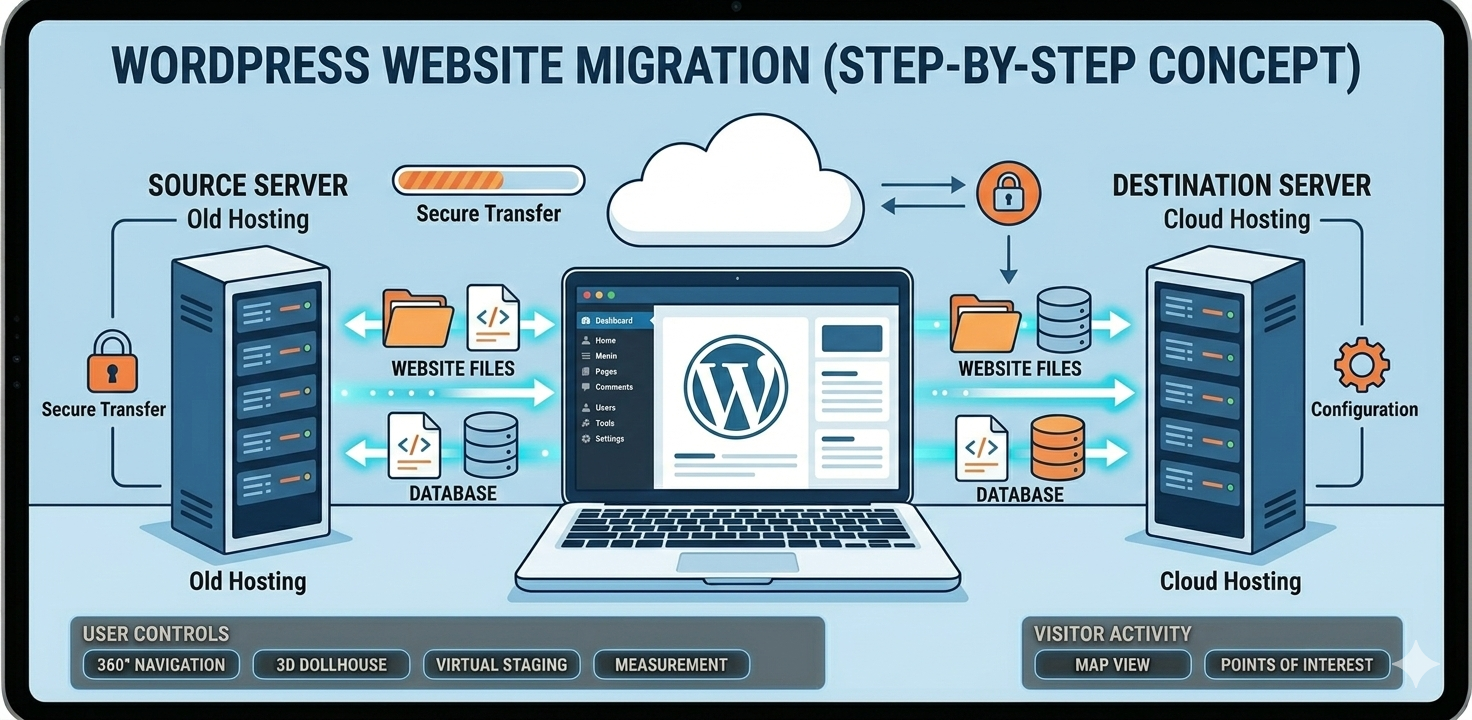 WordPress site migration process overview